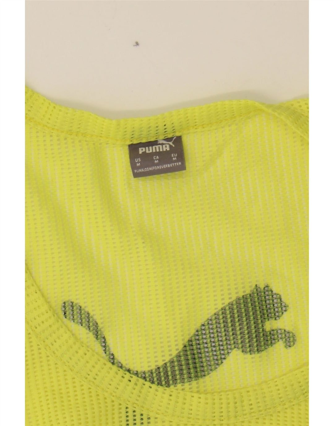 PUMA Womens Graphic Vest Top UK 14 Medium Yellow Polyester Vintage Puma and Second-Hand Puma from Messina Hembry 