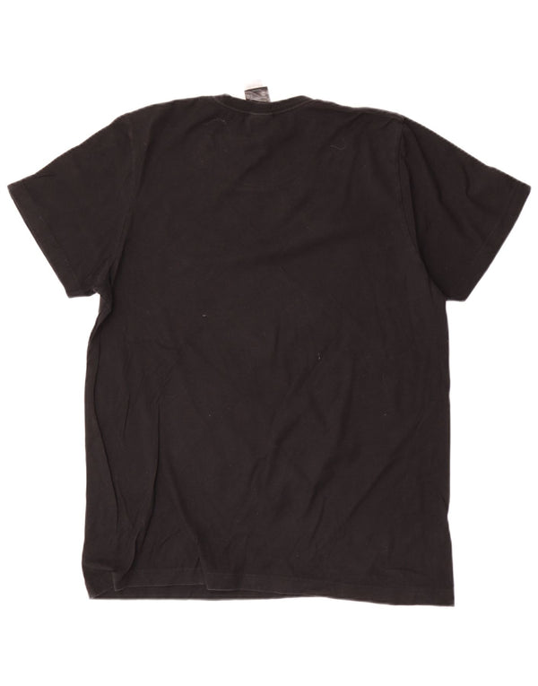 Adidas - Camiseta gráfica para hombre, talla mediana, algodón negro