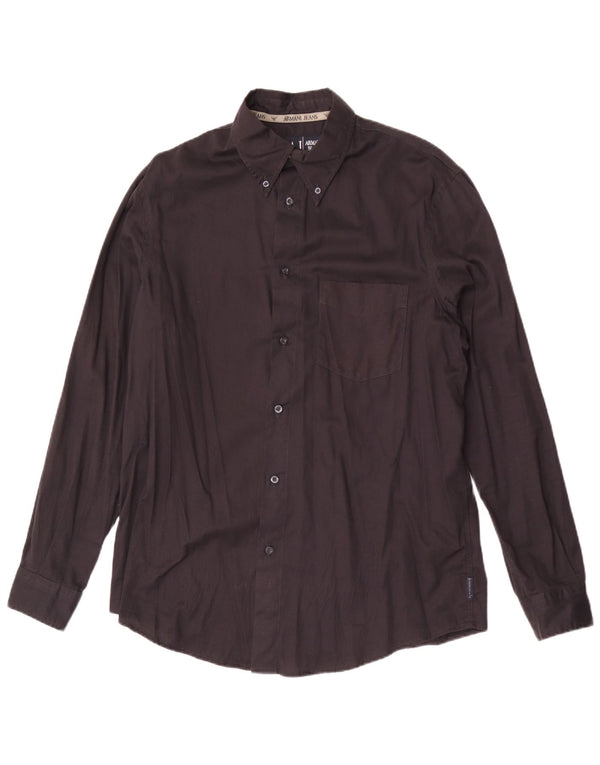 Camisa Armani Jeans Hombre Grande Negra