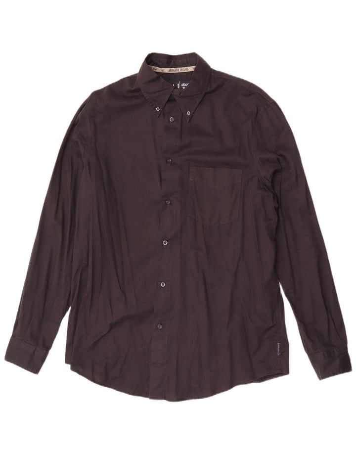 Camisa Armani Jeans Hombre Grande Negra
