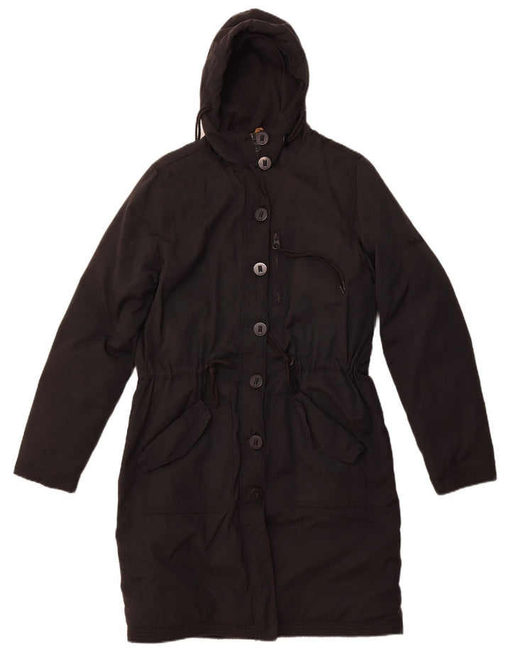 TIMBERLAND Abrigo acolchado con capucha para mujer UK 44 Medium Black Nylon
