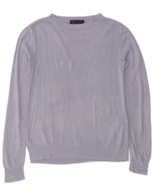 Marks & Spencer Jersey con Cuello Barco para Mujer UK 40 Acrílico Azul Medio