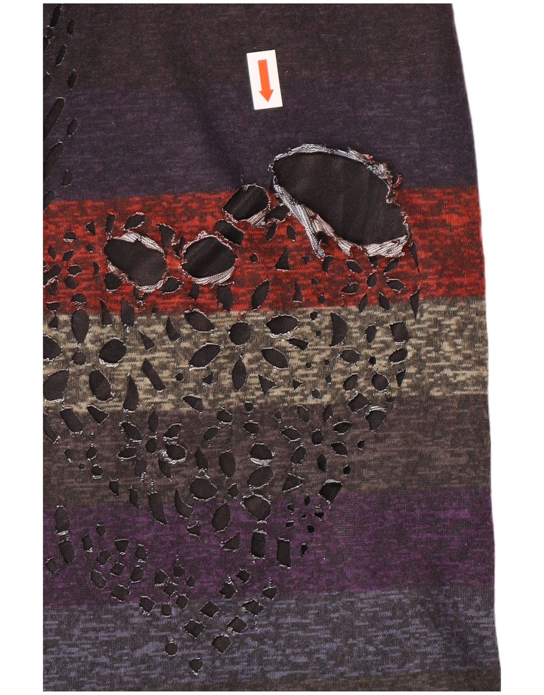 DESIGUAL Vestido tubo de manga 3/4 para mujer UK 40 Mediano Rayas multicolores