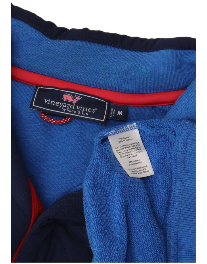 VINEYARD VINES Sudadera con cuello y botones para hombre Jumper Azul medio Colorblock