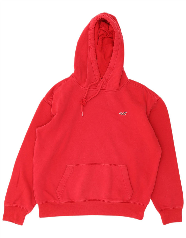 Hollister Hombre Sudadera Con Capucha Jumper Algodón Rojo Medio