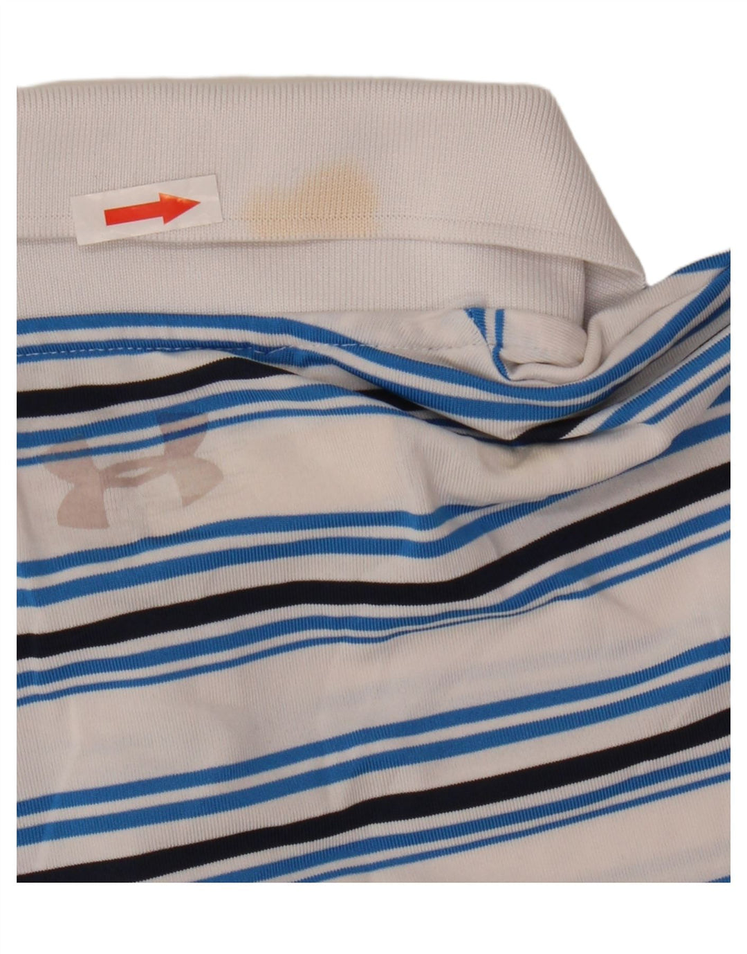 Polo Under Armour Hombre XL Poliéster A Rayas Blanco