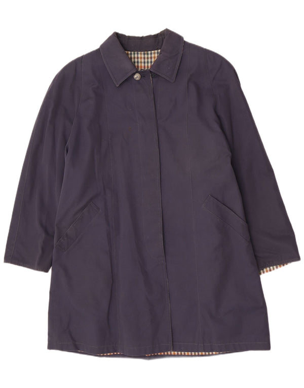 Abrigo reversible vintage para mujer IT 47 XL Azul marino