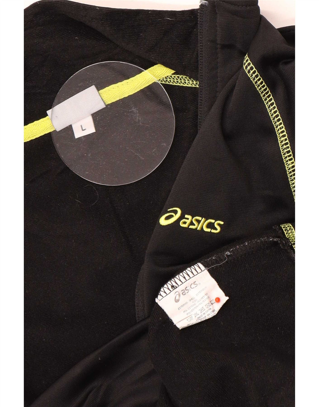 Asics - Chaqueta de chándal para mujer, talla 40, talla grande, poliéster negro