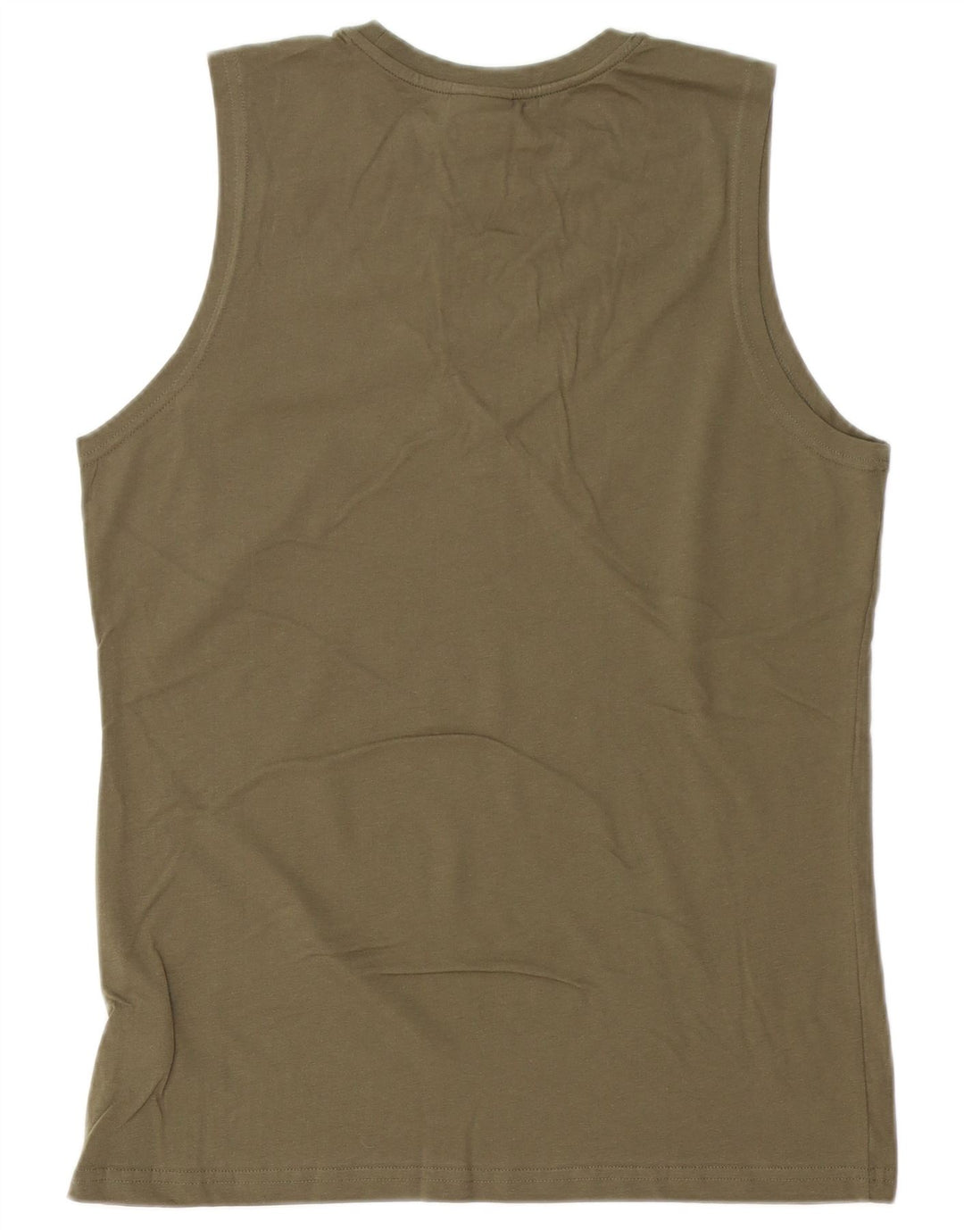 THINK PINK Camiseta sin mangas estampada para hombre de algodón caqui grande