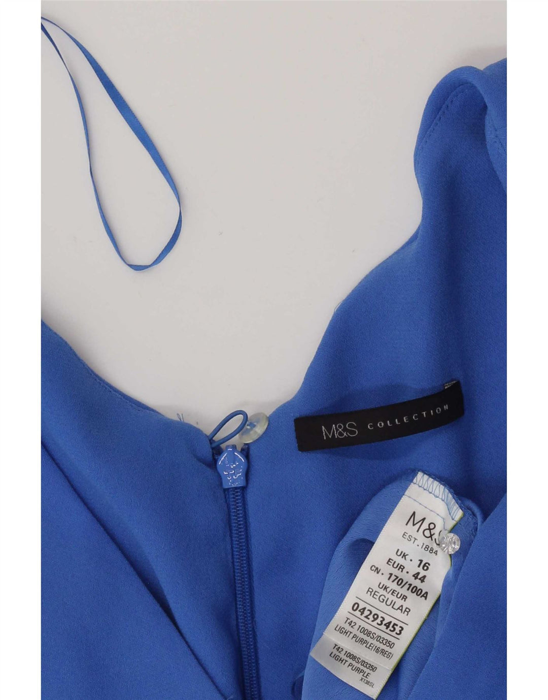 Marks & Spencer Vestido recto para mujer UK 46 Poliéster azul grande