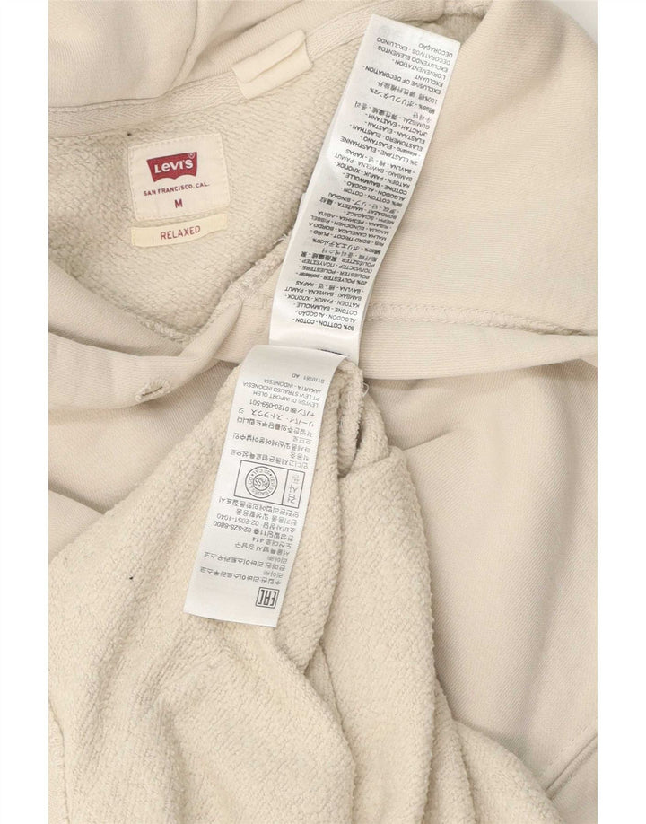 Levi's Hombre Relaxed Sudadera Con Capucha Jersey De Algodón Blanco Medio