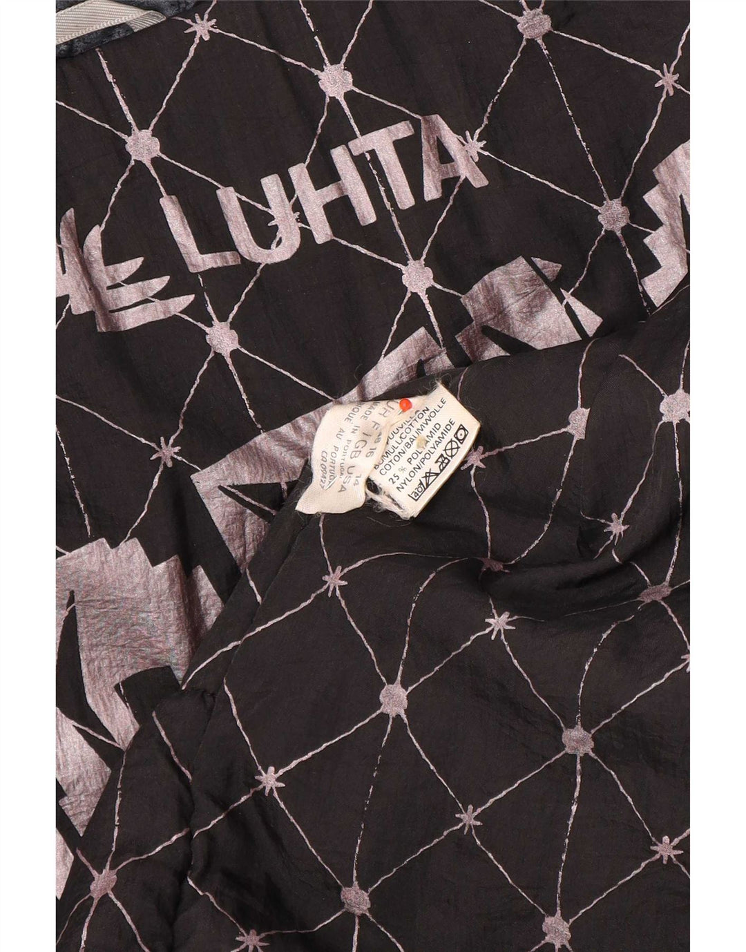 Luhta Abrigo acolchado extragrande para mujer UK 46 Grande Algodón negro con bloques de color