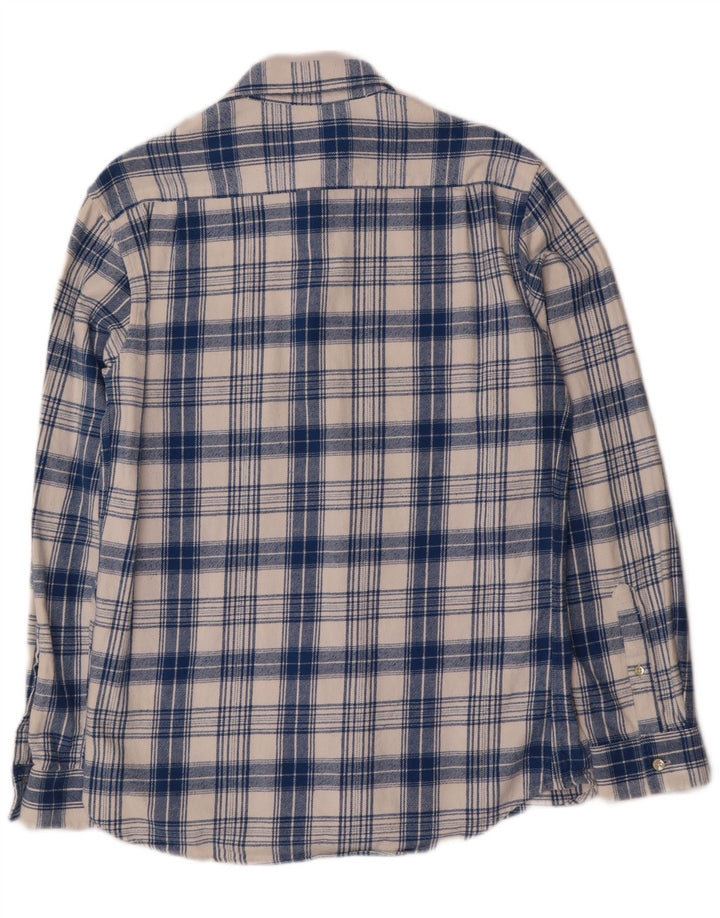 Camisa Jack Wills Hombre De Franela De Algodón A Cuadros Azul Medio