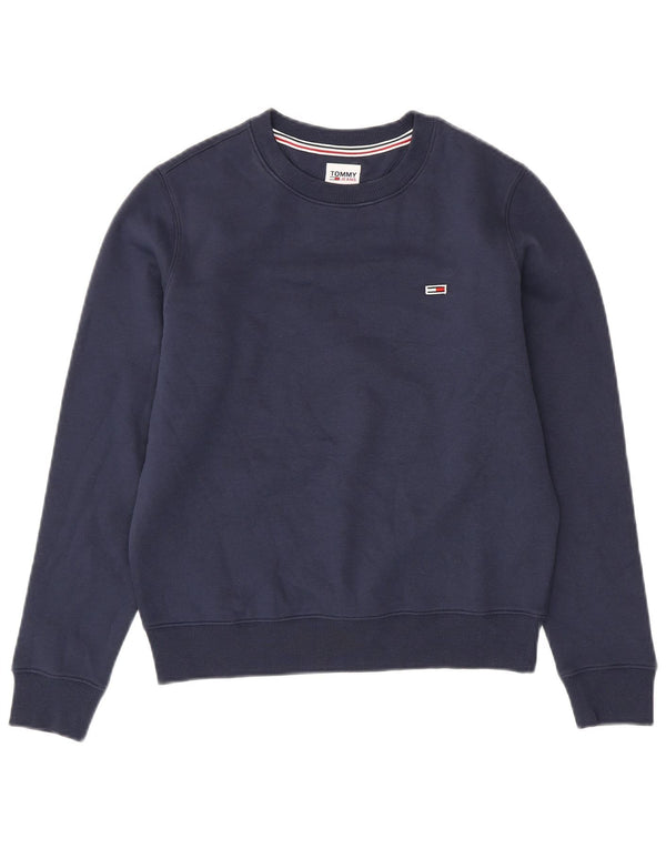 TOMMY HILFIGER Sudadera extragrande para mujer UK 6 XS Algodón azul marino