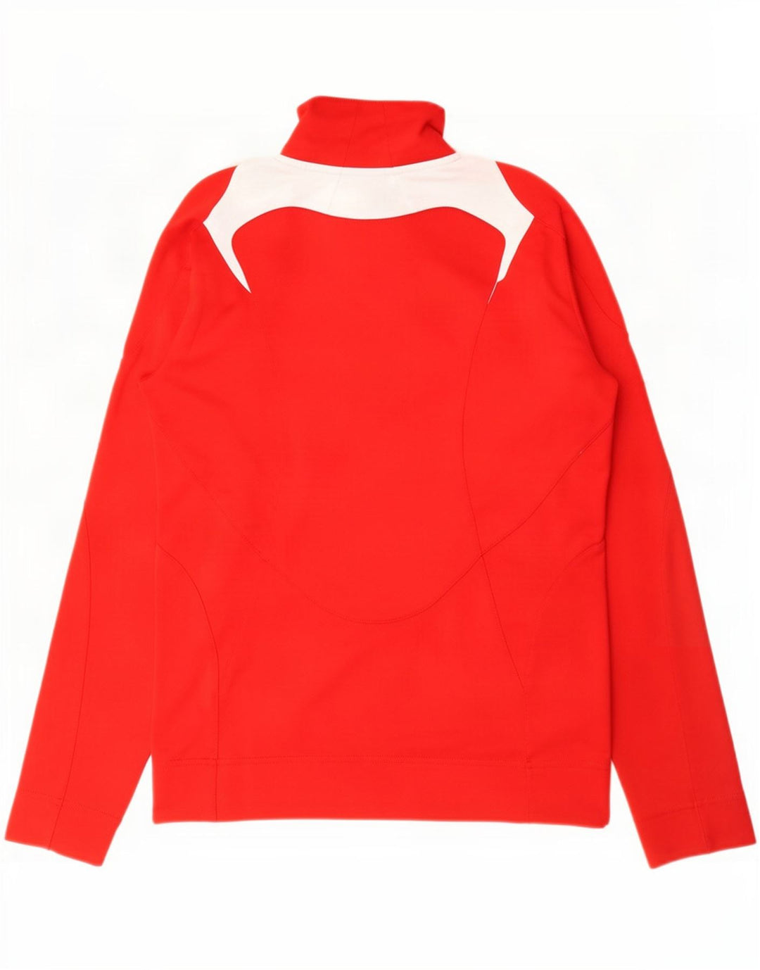Adidas Mujer Chándal Top Chaqueta UK 10 Pequeño Rojo Colorblock Poliéster