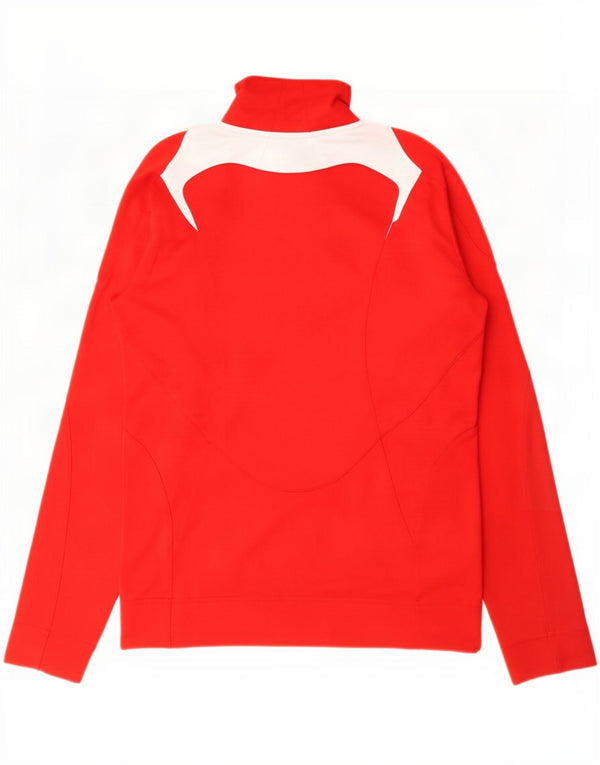 Adidas Mujer Chándal Top Chaqueta UK 10 Pequeño Rojo Colorblock Poliéster