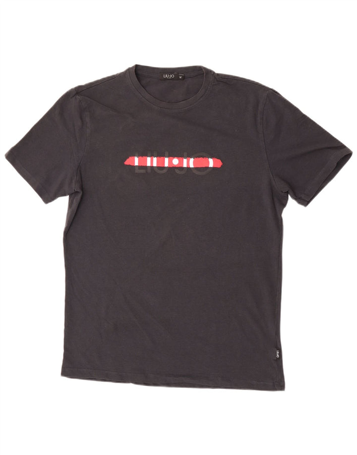 Liu Jo - Camiseta gráfica para hombre, talla mediana, color negro