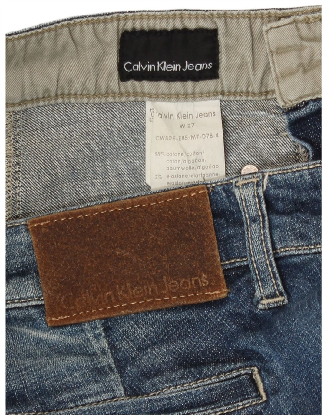 Calvin Klein Jeans Bootcut para Mujer W27 L27 Algodón Azul