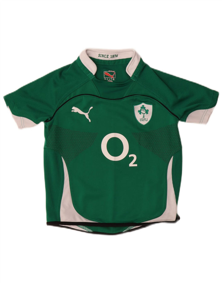 PUMA Camiseta gráfica IRFU para niños 9-10 años Bloque de color verde