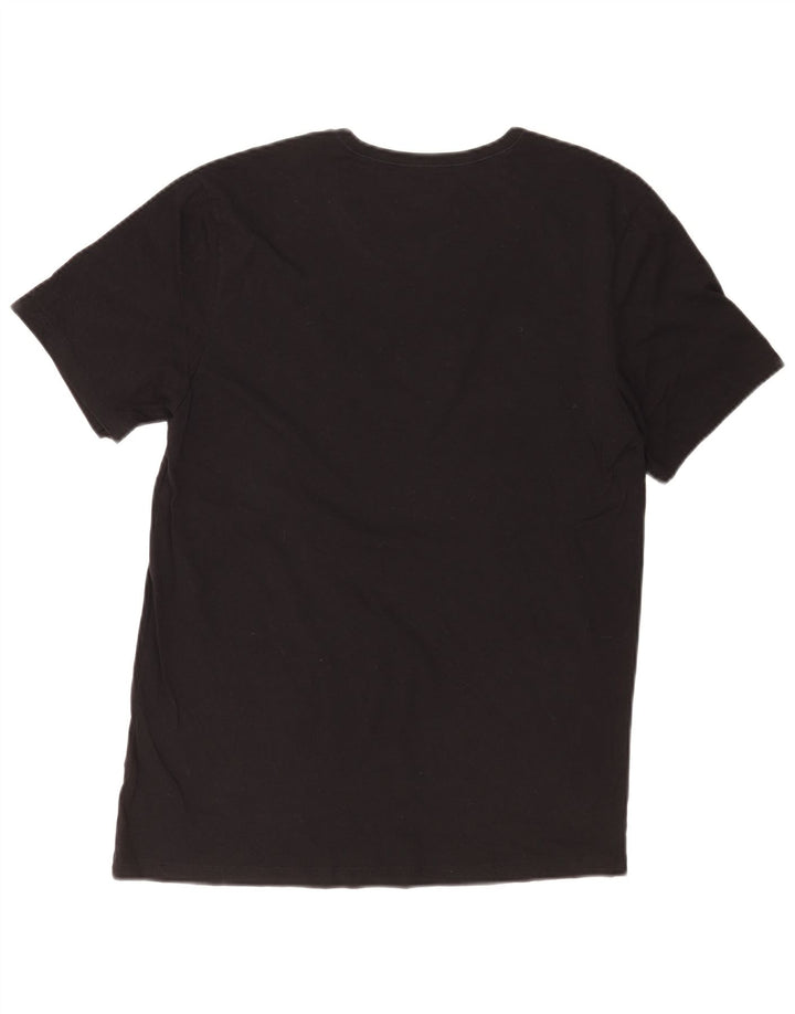 Hugo Boss Hombre Camiseta Top Grande Algodón Negro