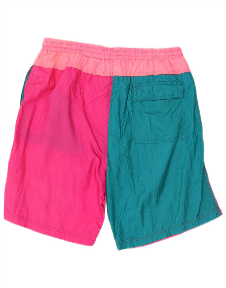 Traje de baño vintage para hombre XL Poliamida color block rosa