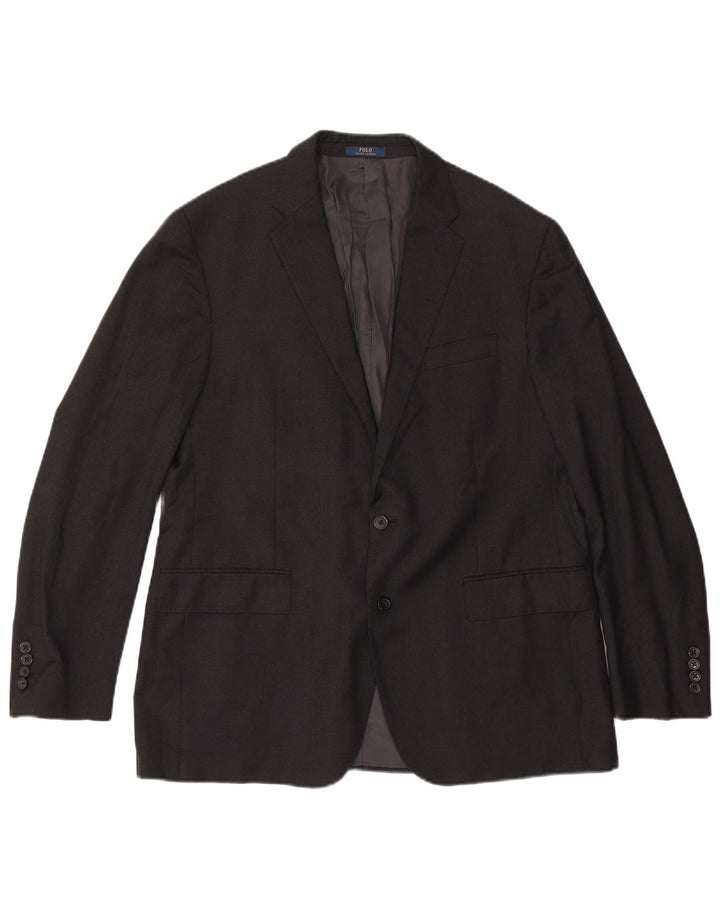 Polo Ralph Lauren Chaqueta tipo blazer de 2 botones para hombre UK 44 XL Lana gris