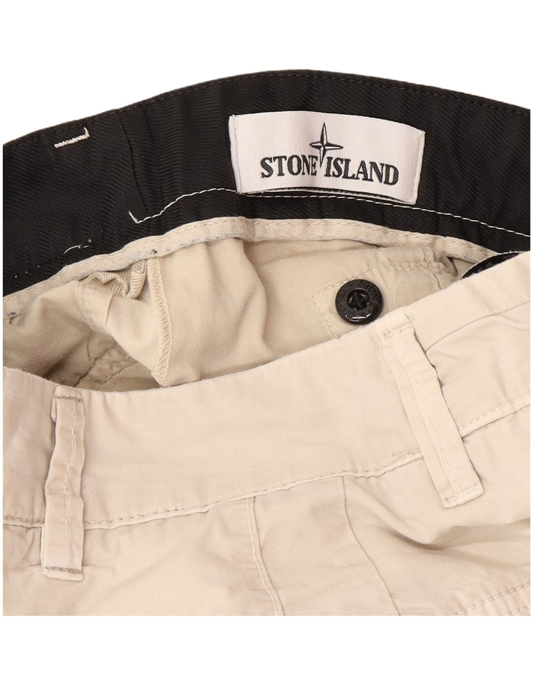 STONE ISLAND Pantalón cargo slim para hombre W29 L29 Algodón beige