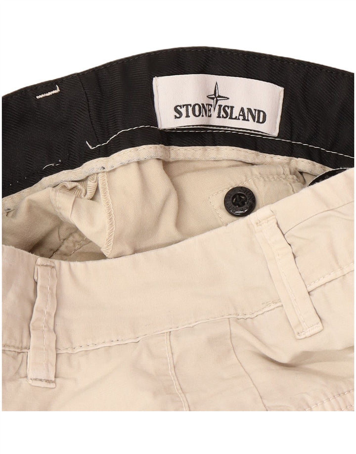 STONE ISLAND Pantalón cargo slim para hombre W29 L29 Algodón beige
