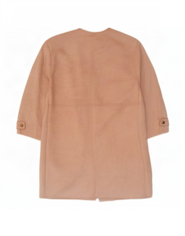 Zara Womens Overcoat UK 10 Small Pink Polyester