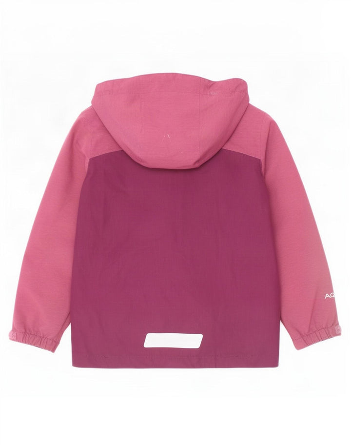 Berghaus Chubasquero con capucha para niña 5-6 años Granate Poliéster color block