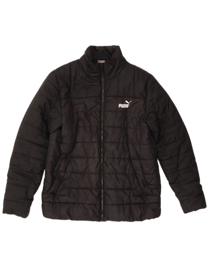 Puma Chaqueta acolchada gráfica para hombre UK 40 Large Poliéster negro