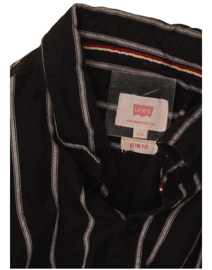 Camisa Levi's Slim Fit para hombre 2XL Rayas negras
