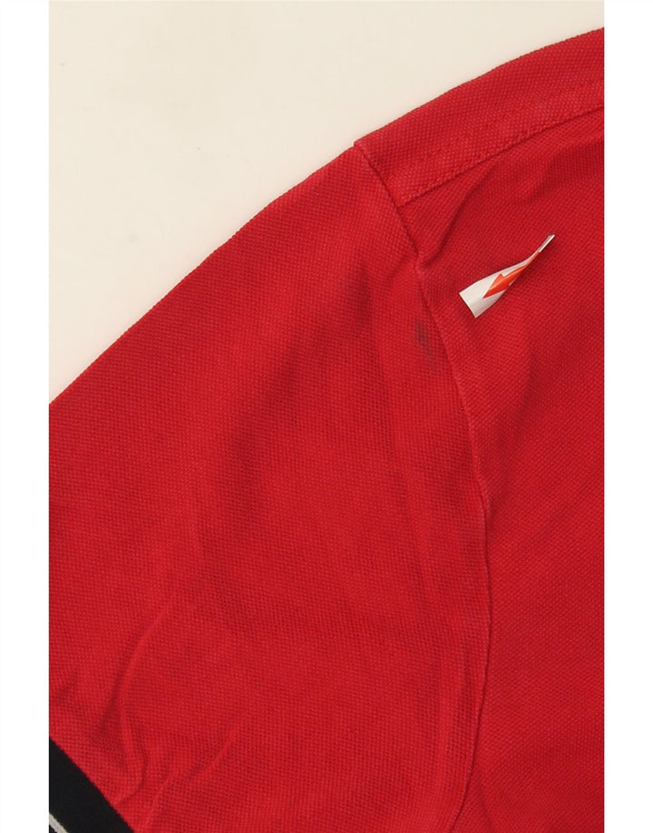 Kappa Polo Hombre Grande Rojo Algodón