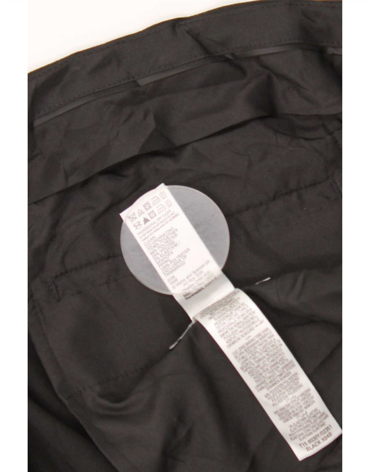 Marks & Spencer Pantalón de traje de corte regular para hombre W46 L33 Poliéster negro
