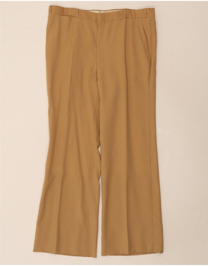 Vintage hombres 2 botones pieza traje Reino Unido 38 Medio W36 L29 Beige