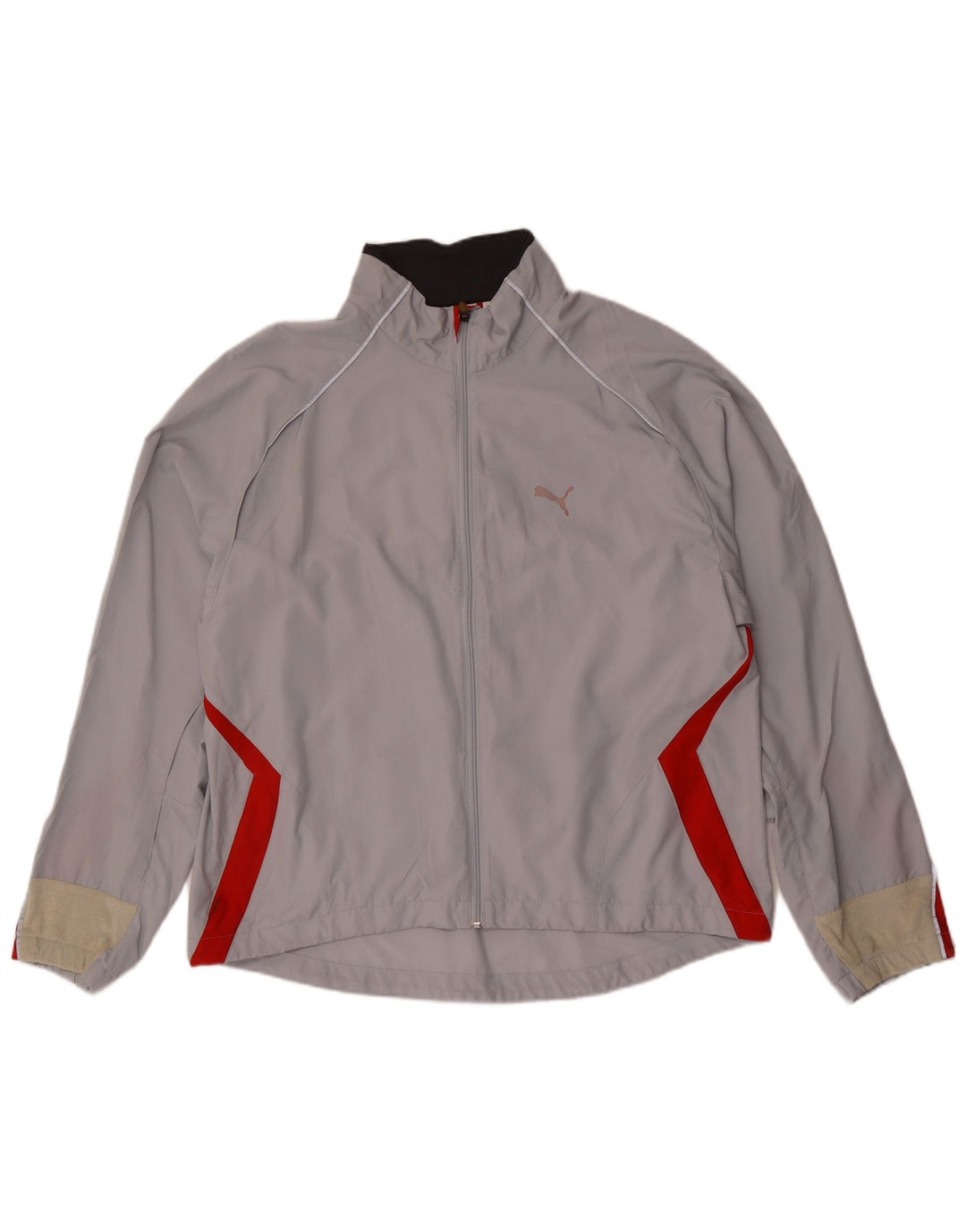 Puma Chaqueta de chándal para hombre XL Gris Colorblock Poliéster