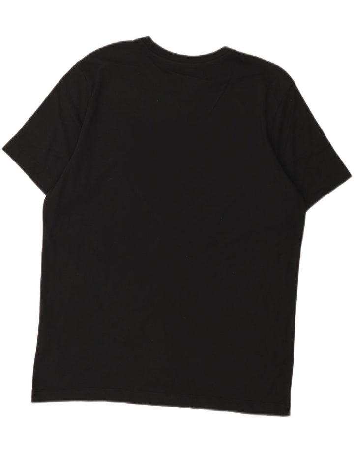 Nike Dri Fit Graphic Camiseta para hombre, talla mediana, algodón negro