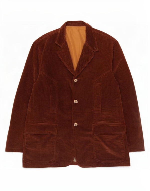 J. C. Twidd Chaqueta tipo blazer de pana con 3 botones para hombre UK 44 2XL Algodón marrón