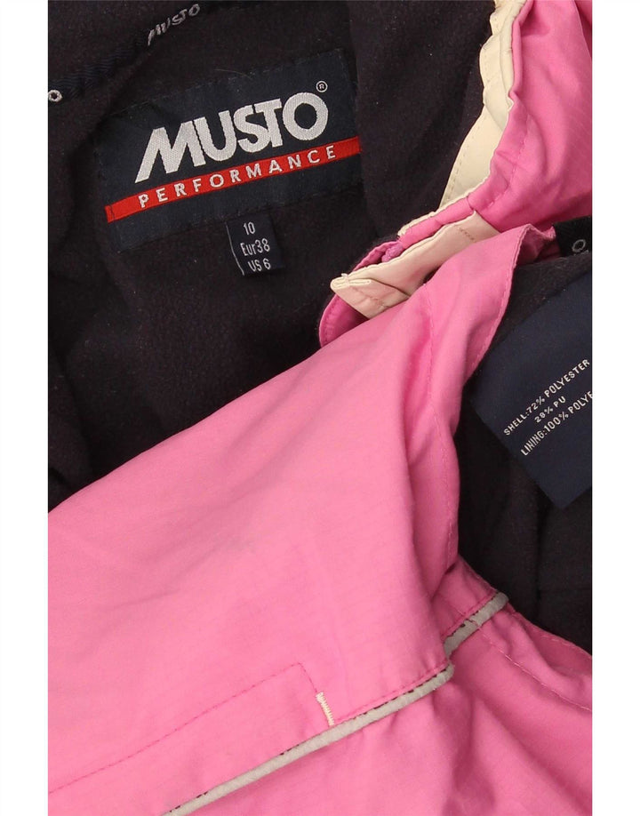 Musto Chaqueta cortavientos extragrande para mujer UK 10 Small Pink Poliéster