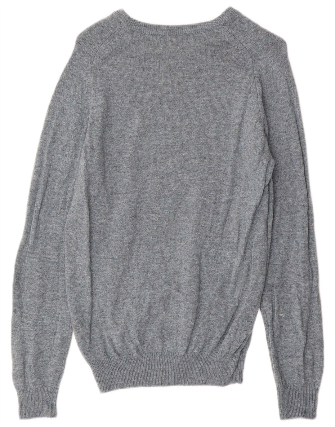 Marks & Spencer Jersey con Cuello Barco para Hombre de Lana de Cordero moteada en Azul pequeño