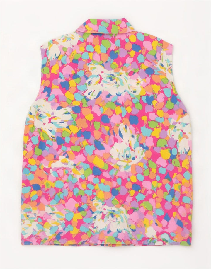 Benetton Blusa Camisera Con Estampado Abstracto Mujer EU 40 Small Multicolor