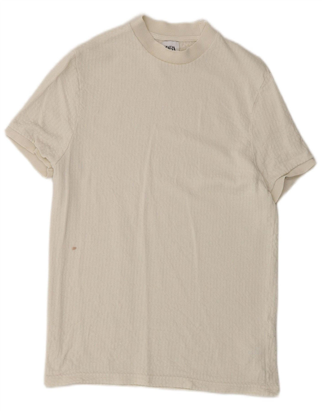 Zara Hombre Camiseta Top Small Lyocell Blanco