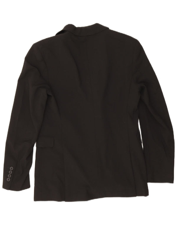 Zara Chaqueta tipo blazer con doble botonadura para hombre EU 46 Small Poliéster negro