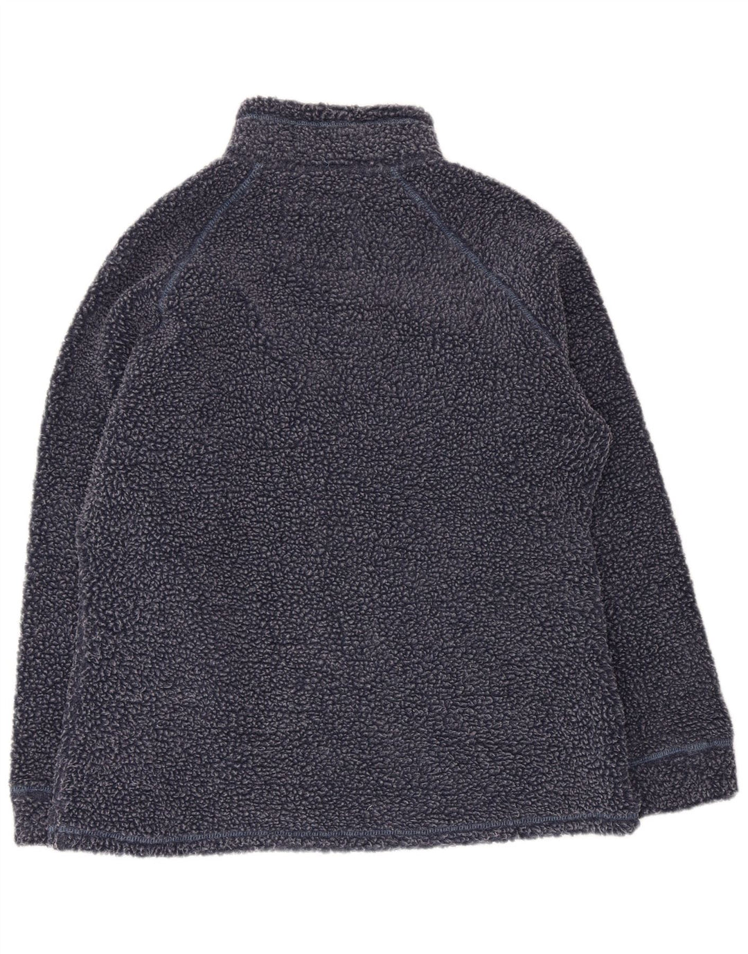 Weird Fish Jersey de forro polar con cuello y cremallera para mujer UK 46 Large Poliéster azul marino