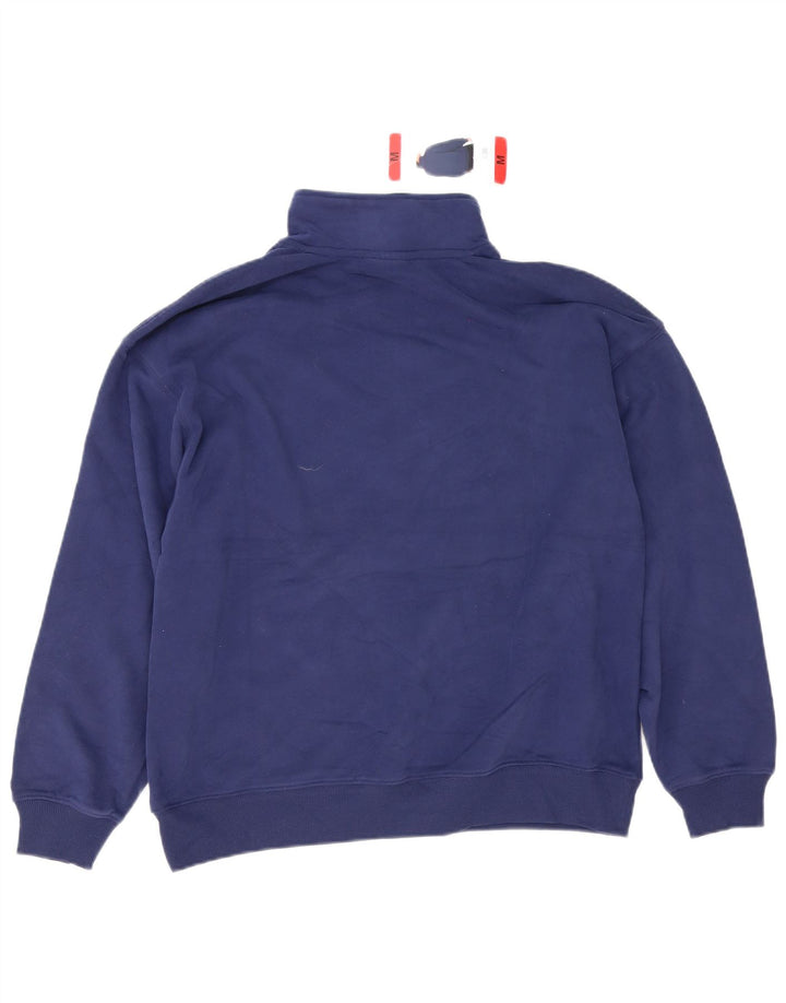 Champion Sudadera con cuello con cremallera para hombre, jersey de algodón azul marino mediano