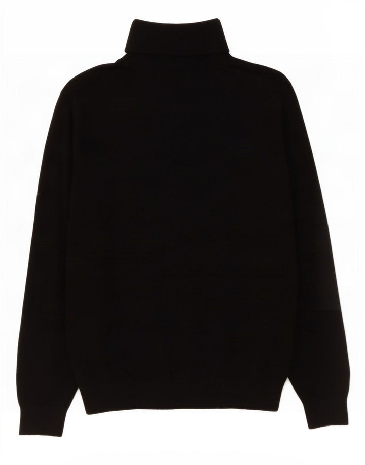 Marks & Spencer Suéter tipo jersey con cuello vuelto y autógrafo para mujer UK 46 Grande Negro