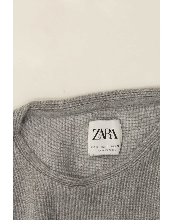 Zara Hombre Top Manga Larga Small Gris