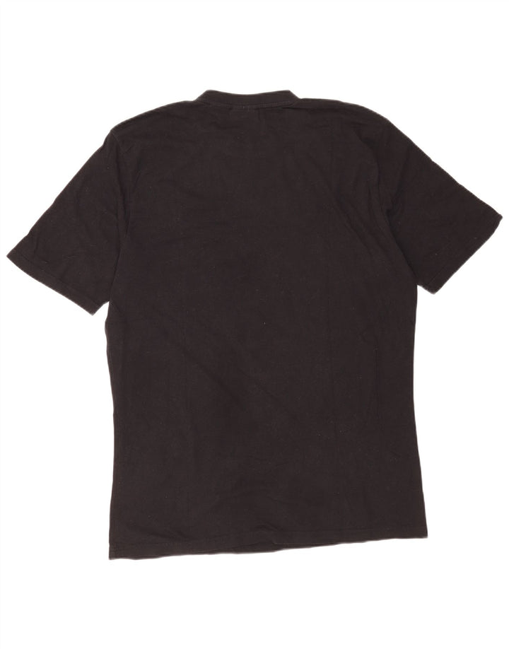 Fila - Camiseta para hombre, talla grande, algodón negro
