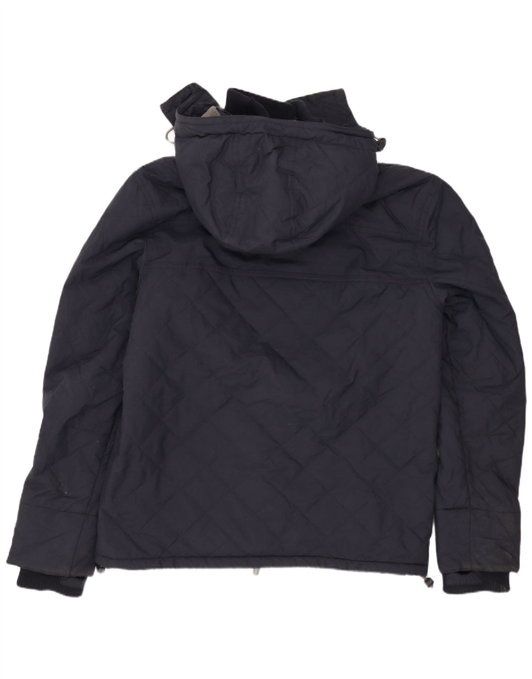 SUPERDRY Chaqueta cortavientos gráfica para mujer UK 44 Azul marino mediano