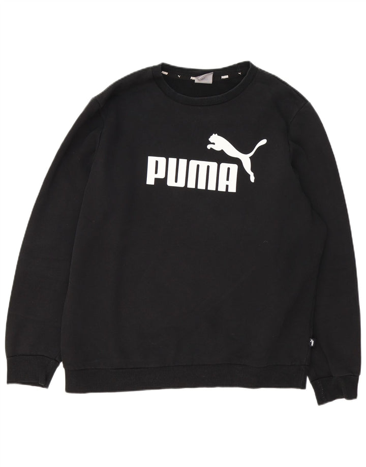 Puma Sudadera Gráfica para Hombre Jersey Grande De Algodón Negro